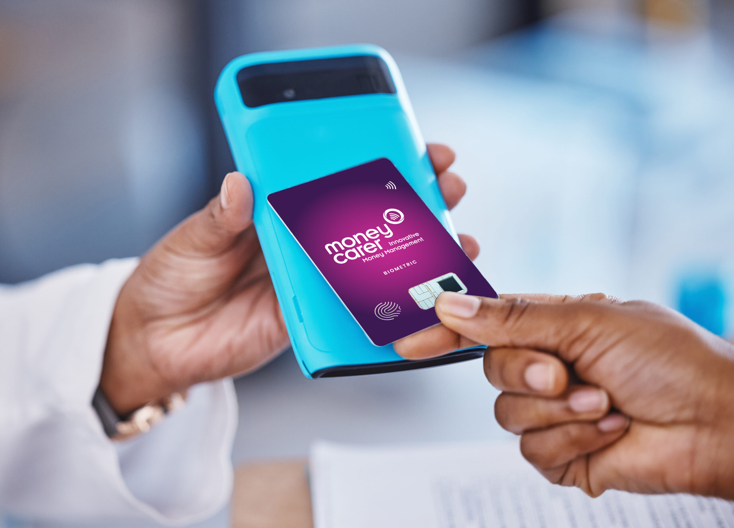 Money Carer Fingerprint Enabled Payment Card.